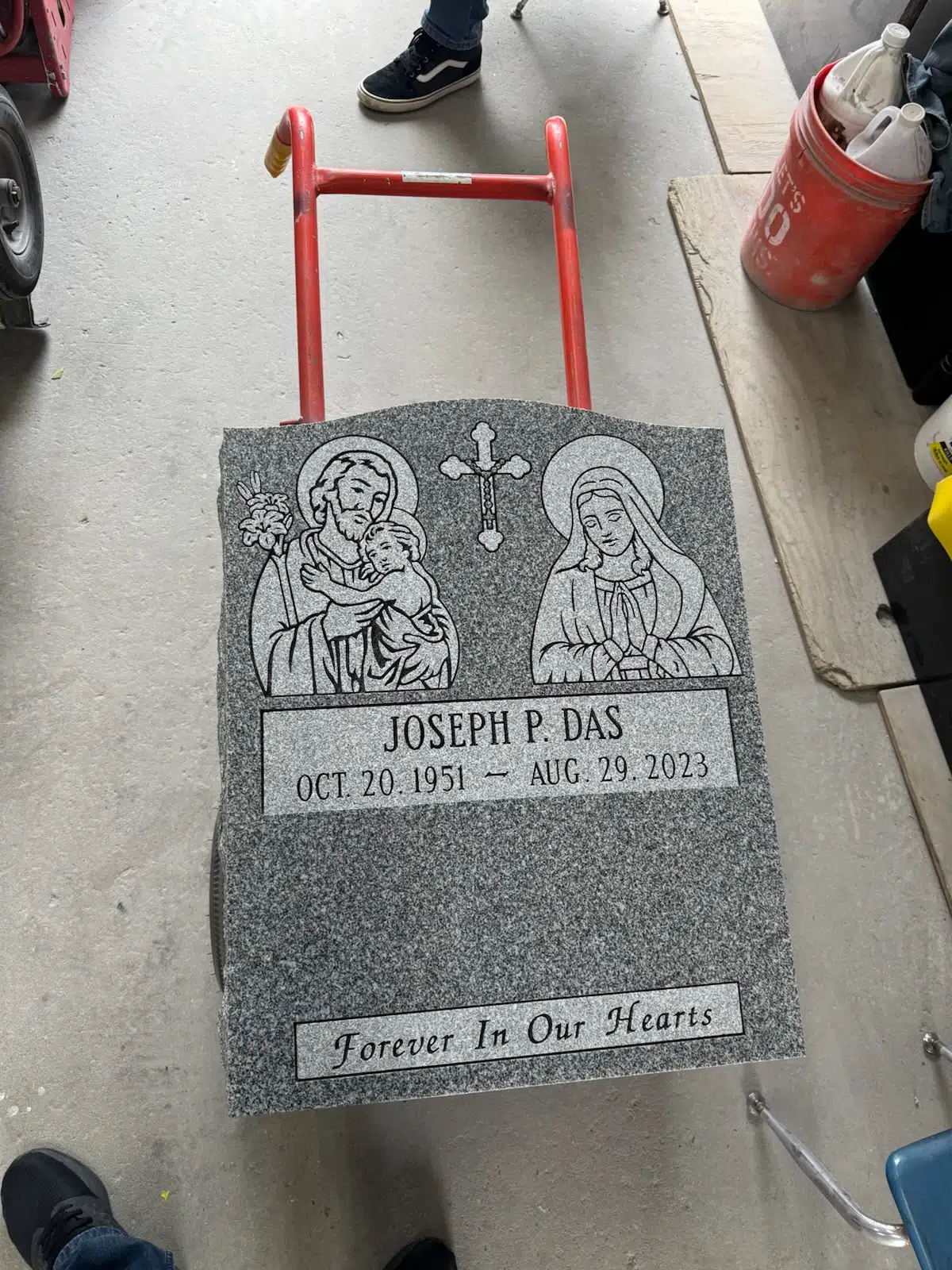Granite Custom Headstone hand-carved by NJ Headstone Shop in NJ — image 9