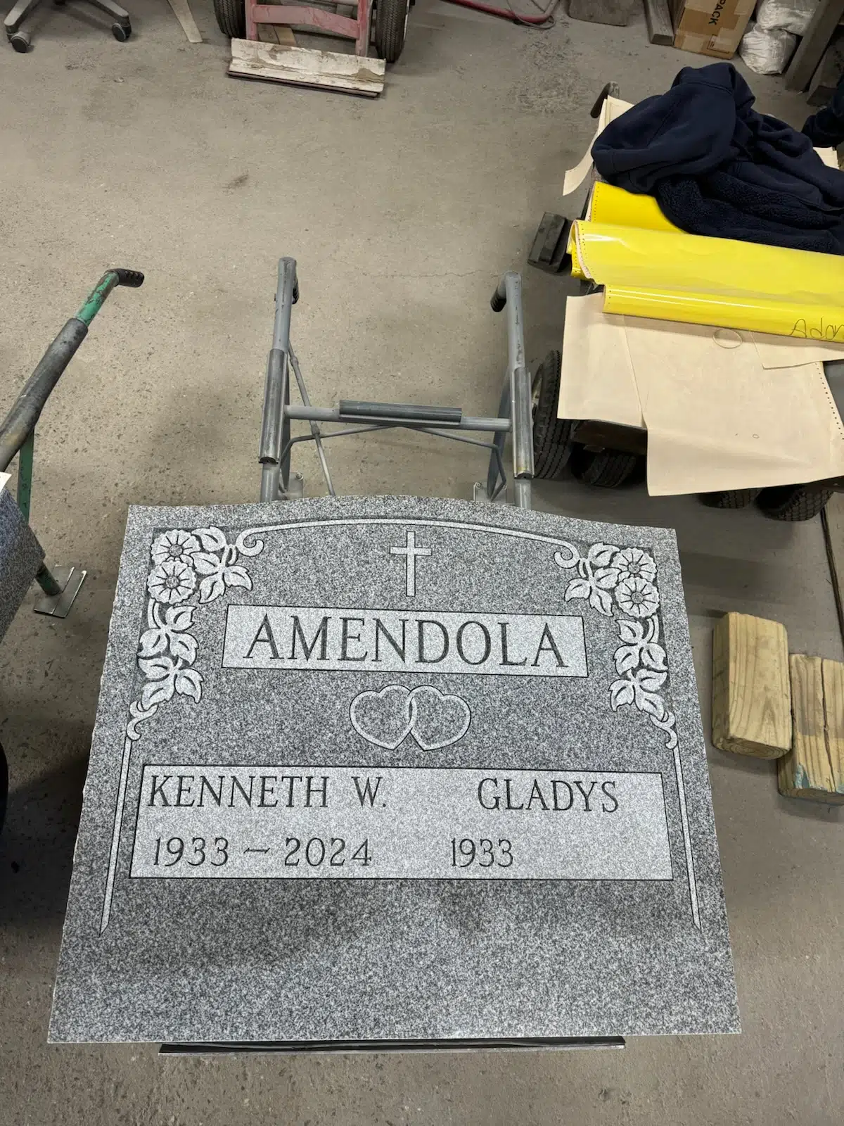 Granite Custom Headstone hand-carved by NJ Headstone Shop in NJ — image 2